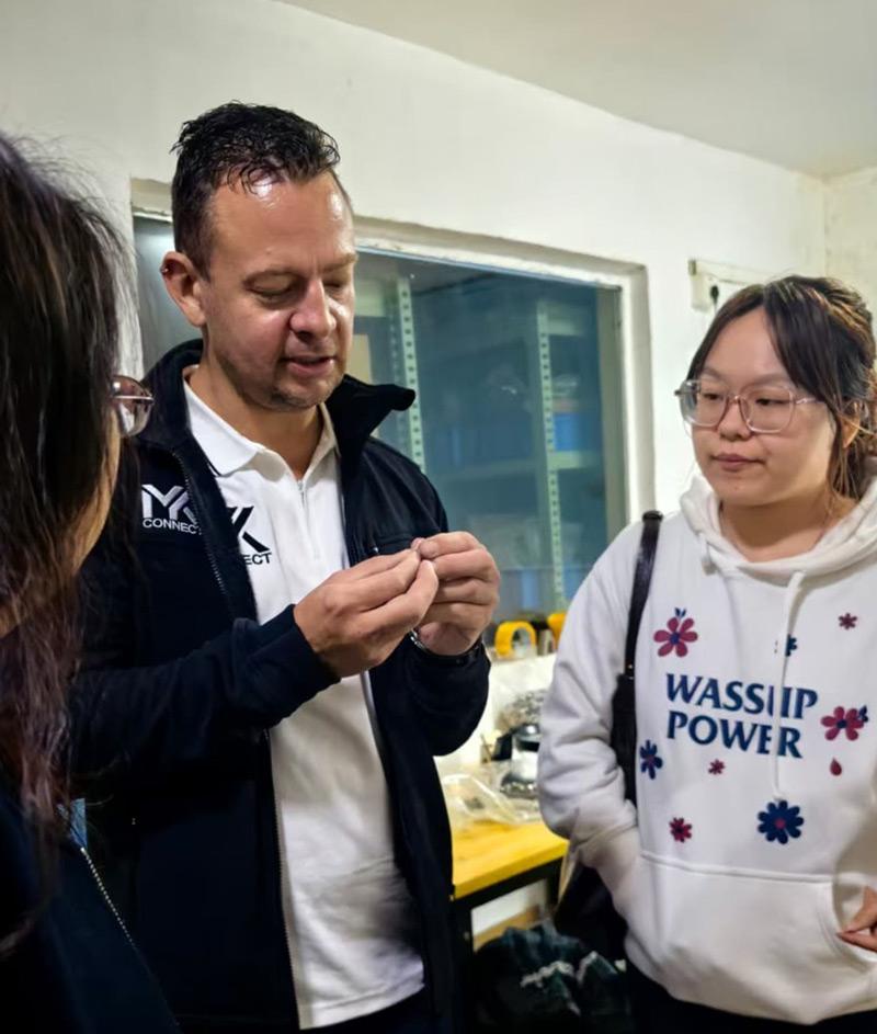 German Client in Product Discussion with Our Sales