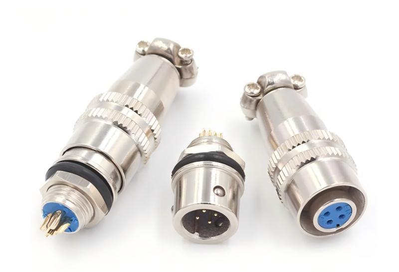 XS8 Push-Pull Aviation Socket Connector with Gold-Plated Contacts