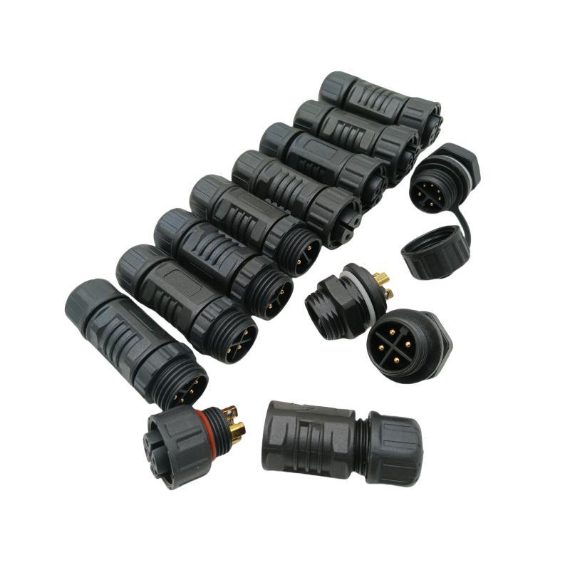 M16 3 Pin Male Straight Cable Plug IP67 Waterproof Connector
