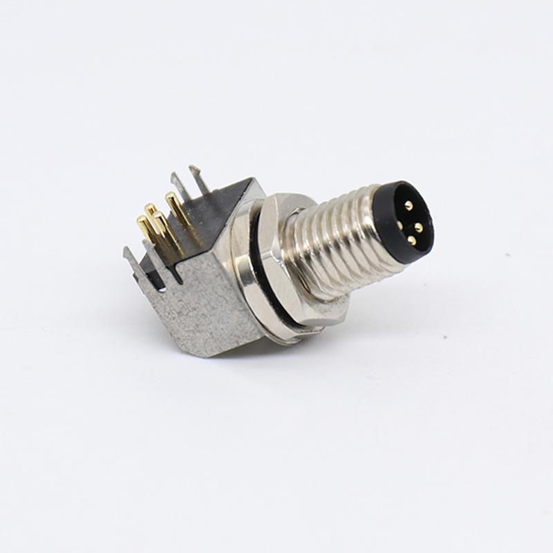 M8 Right Angle PCB Connector for Industrial Sensor Systems