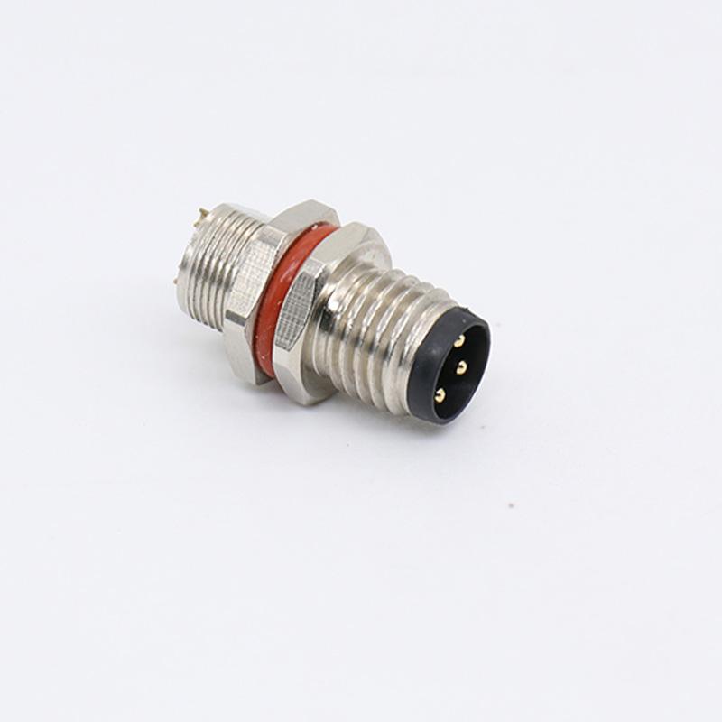 M8 Panel Mount Connector with Rear Lock for Control Panels and Machinery