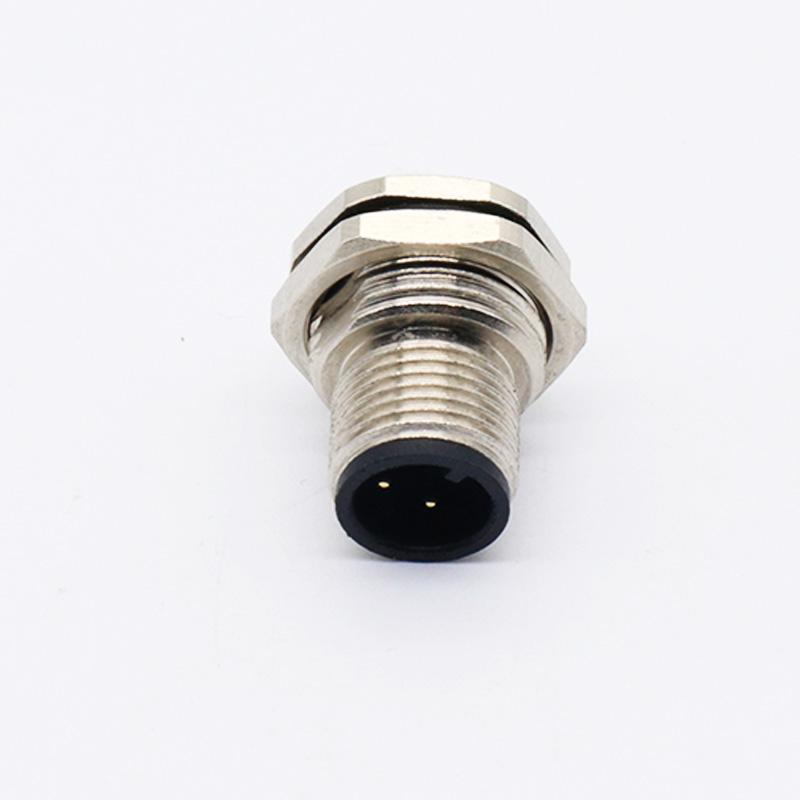 M12 Front Lock Panel Connector for Machinery and Control Cabinets