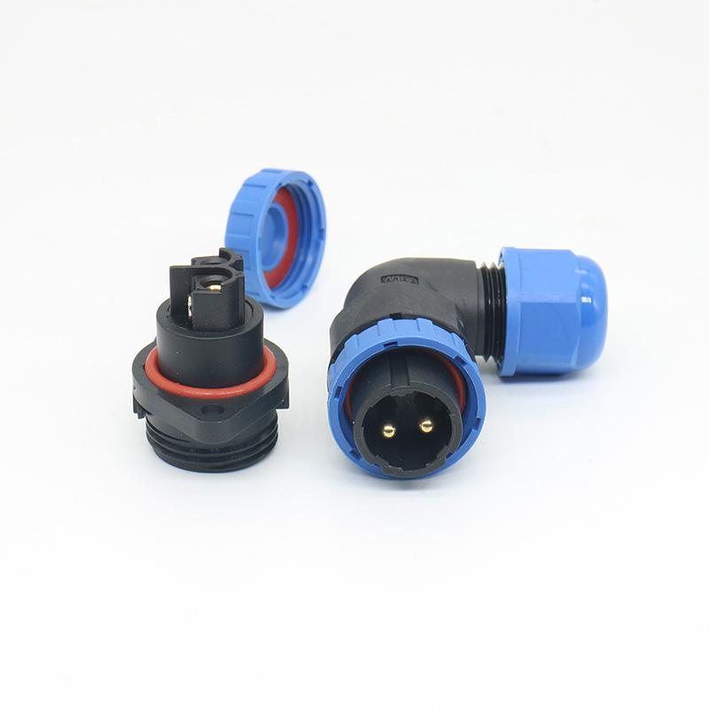 LD16/SP16 Right Angle Flange Connector for Outdoor and Harsh Environments