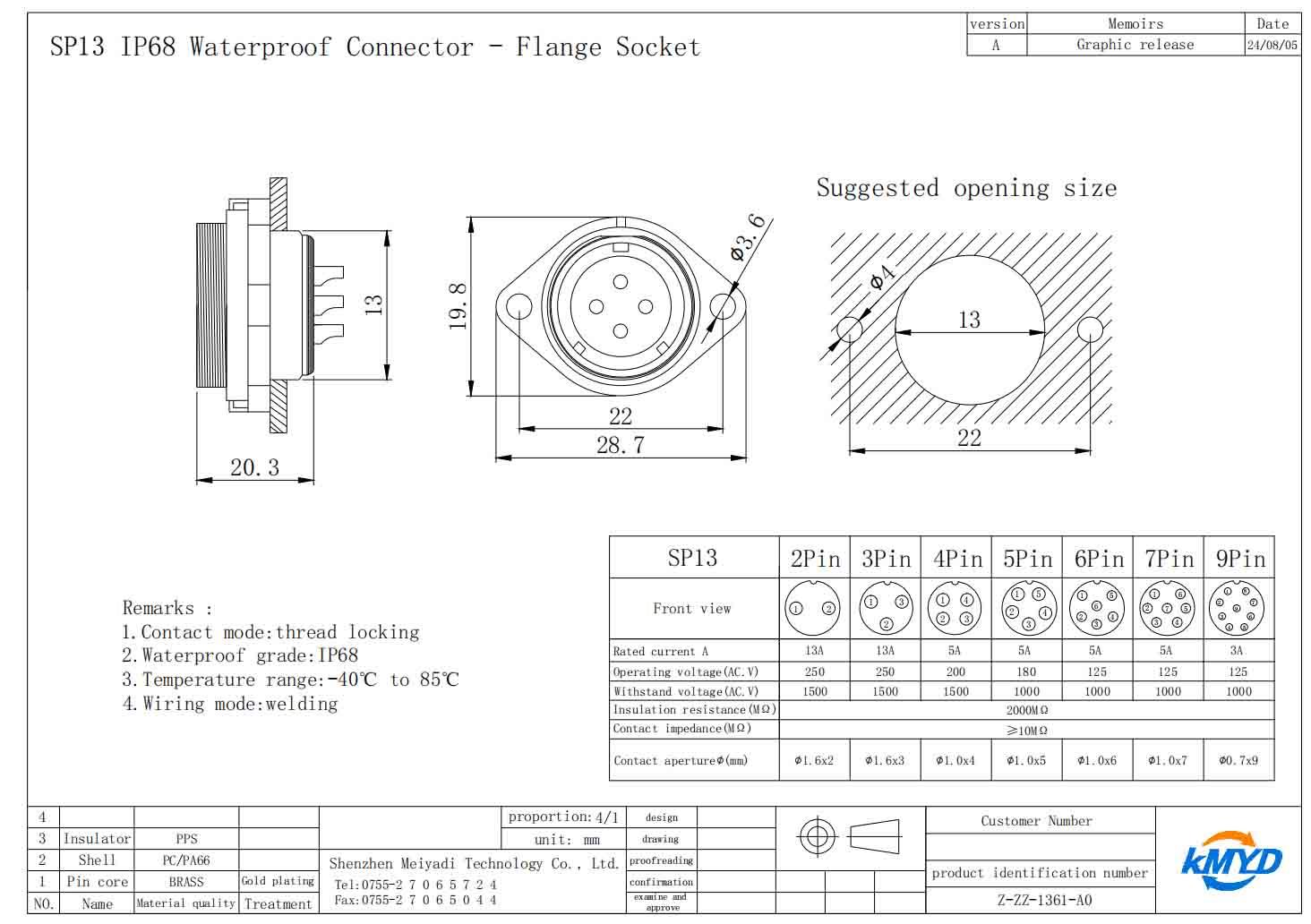 SP13 Flange Connector Dimension Drawing.jpg SP13 Flange Connector Dimension Drawing.jpg
