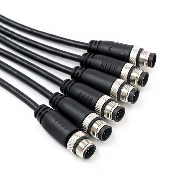 IP67 Waterproof M12 Wire Connector 6 Pins