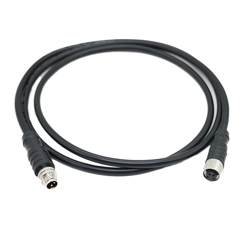 M8 IP67 Waterproof Cable Connector 2 - 8 Pins