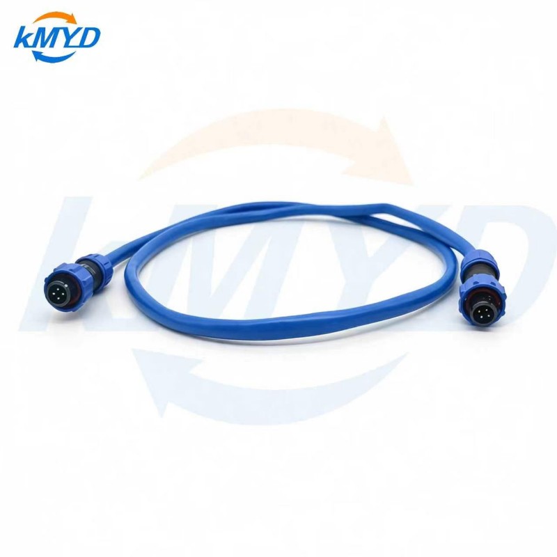SY11 4 Pin Male to Male Connector IP67 Waterproof Molded Ethernet Cable Assembly