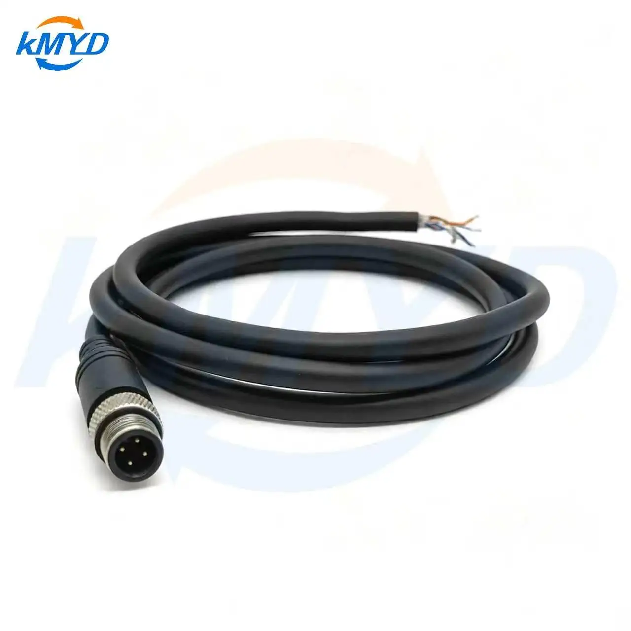 M12 waterproof cable assembly connector for industrial applications