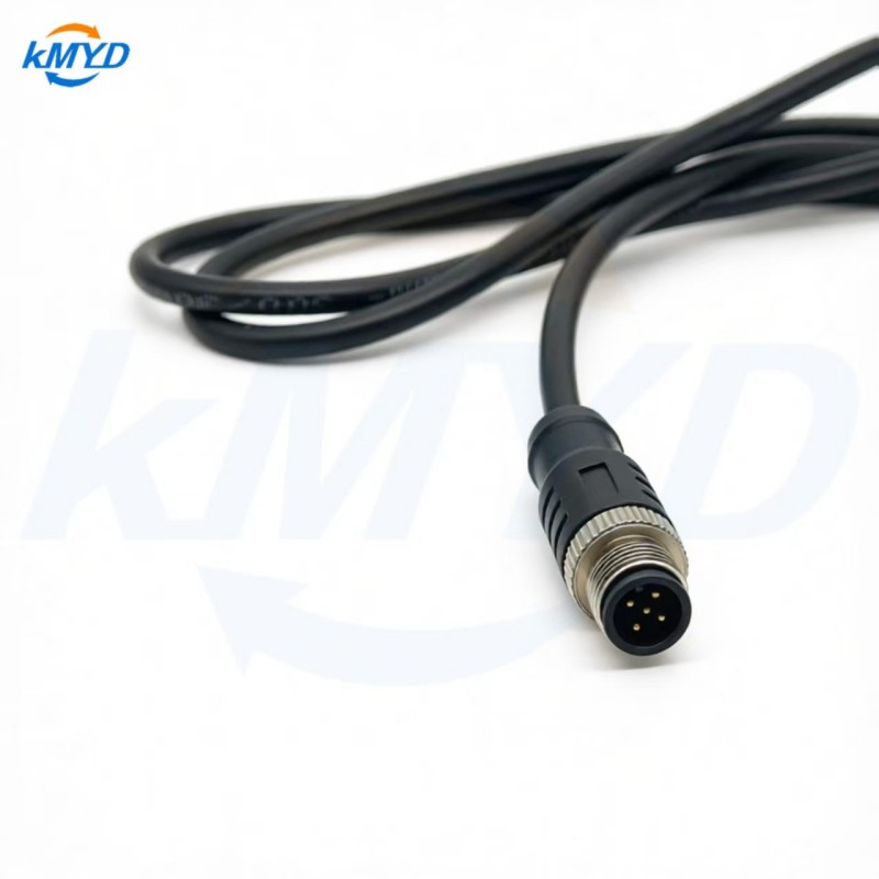 M12 5 Pin A-Coded Male Straight Connector Overmolded Cable Assembly